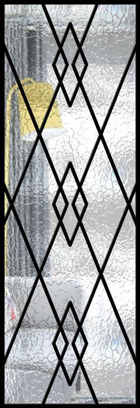 شیشه های فرفورژه تزئینی برای درب آگون پر از سایز 22 * ​​64 اینچ شکل